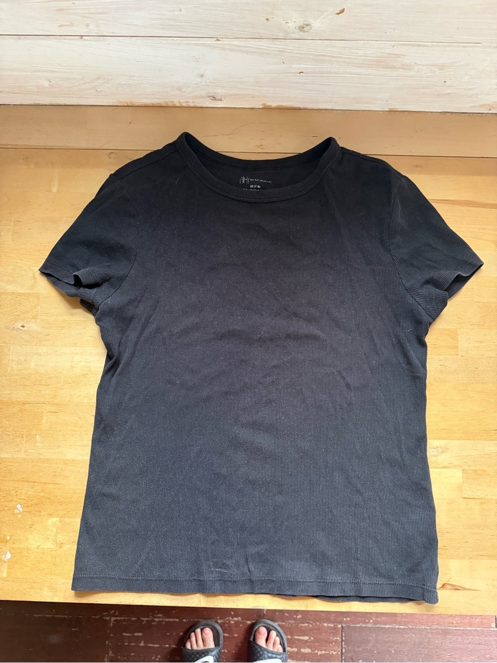 Classic Black Crewneck Tee - Women's